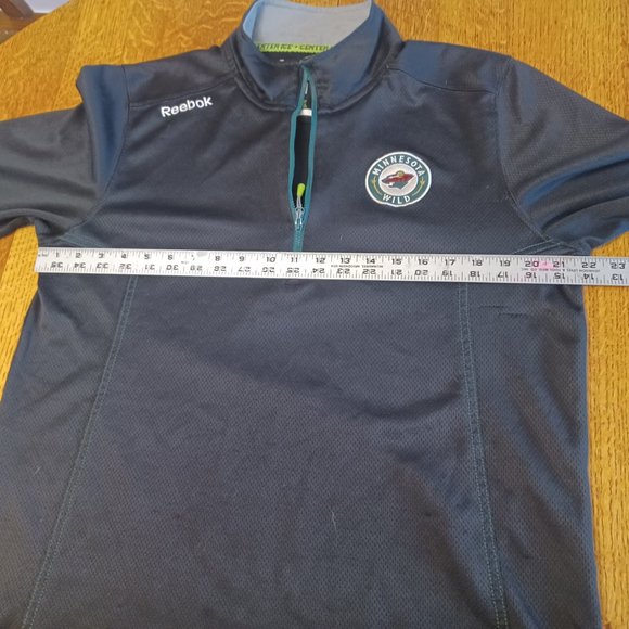 Minnesota Wild 1/4 Zip Pullover Reebok Center Ice (5251) - Picture 11 of 11